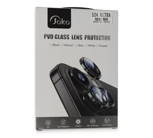 Samsung Galaxy S24 Ultra PVD Metal Kamera Lens - Siyah