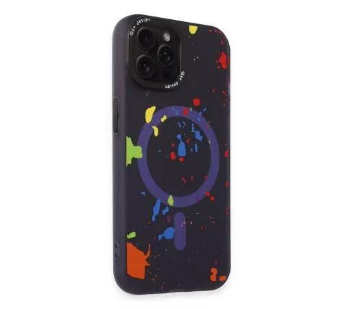 iPhone 14 Pro Colorful Magsafe Kapak - Derin Mor