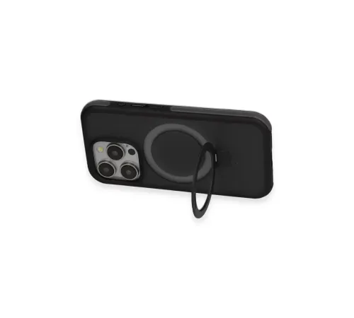 iPhone 15 Pro Zorda Airbag Magsafe Standlı Kapak - Titan Gri