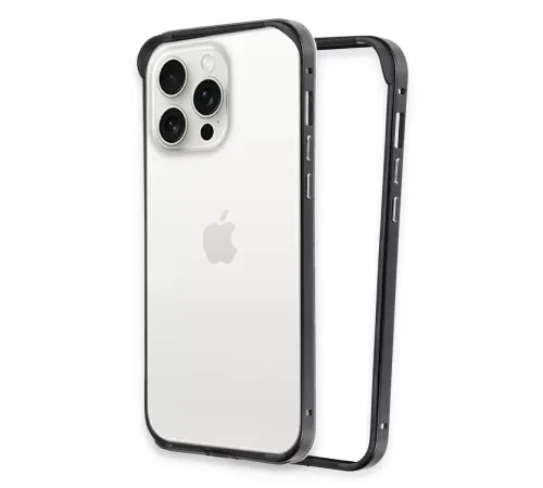 iPhone 15 Pro Max Land Bumper Koruma Kapak - Siyah