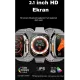Ultra 8 2.1 inç IPS Ekran Konuşma ve NFC Özellikli Akıllı Saat - Gümüş