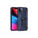 Apple iPhone 14 Kılıf Sofya Yüzüklü Silikon Kapak - Lacivert