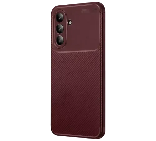 Samsung Galaxy A36 Kılıf Auto Focus Karbon Kapak - Bordo