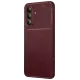 Samsung Galaxy A36 Kılıf Auto Focus Karbon Kapak - Bordo