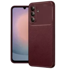 Samsung Galaxy A36 Kılıf Auto Focus Karbon Kapak - Bordo