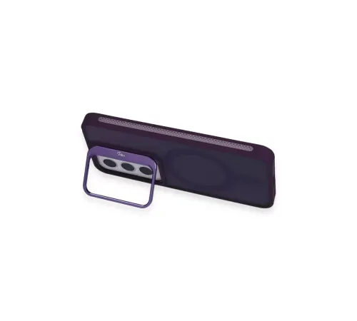 Samsung Galaxy S24 Flet Lens Magsafe Kapak - Derin Mor