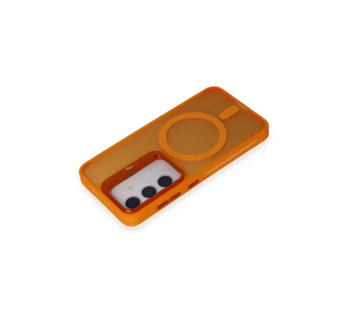 Samsung Galaxy S24 Flet Lens Magsafe Kapak - Turuncu