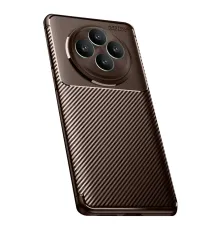 Reno 11 FS Kılıf Auto Focus Karbon Kapak - Kahverengi