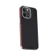 iPhone 15 Pro Max Kılıf Aramid 600D Kevlar Karbon Fiber Magsafe Kapak - Kırmızı