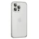 iPhone 15 Pro Metal Bumper Mat Kapak - Gri