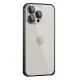 iPhone 15 Pro Max Metal Bumper Mat Kapak - Siyah