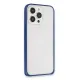 iPhone 15 Pro Max Metal Bumper Mat Kapak - Lacivert