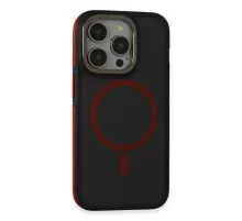 iPhone 15 Pro Max Rocky Magsafe Kapak - Siyah-Kırmızı