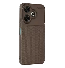 Xiaomi Redmi 13 4G Kılıf Auto Focus Karbon Kapak - Kahverengi