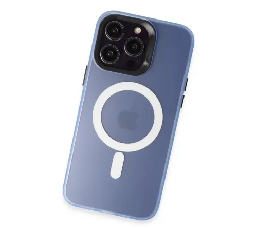 iPhone 15 Pro Max Kılıf Mateks Magsafe Kapak - Sierra Blue