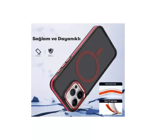 iPhone 15 Pro Max Winner Magsafe Kapak - Gri