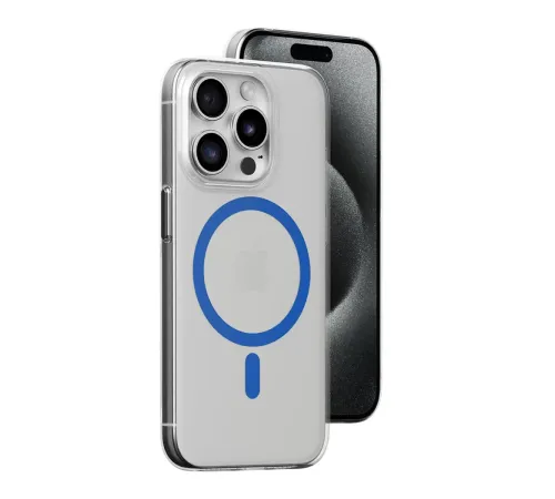 iPhone 15 Pro Kılıf Bubble Magsafe Kapak - Mavi