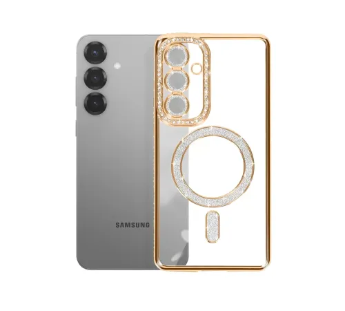 Samsung Galaxy A37 5G Joke Simli Magneticsafe Kılıf - Gold