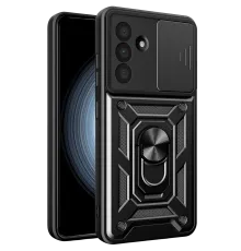 Samsung Galaxy A37 5G Pars Lens Yüzüklü Silikon - Siyah