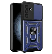 Samsung Galaxy A57 5G Pars Lens Yüzüklü Silikon - Lacivert