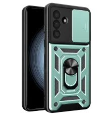 Samsung Galaxy A57 5G Pars Lens Yüzüklü Silikon - Yeşil