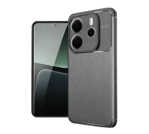 Xiaomi Redmi Note 14 4G Kılıf Auto Focus Karbon Kapak - Gri