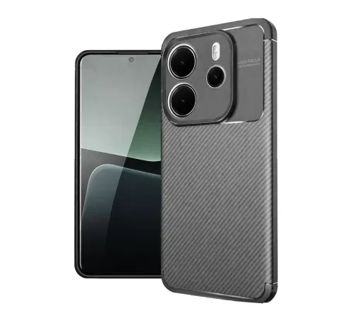 Xiaomi Redmi Note 14 4G Kılıf Auto Focus Karbon Kapak - Gri