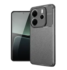 Xiaomi Redmi Note 14 4G Kılıf Auto Focus Karbon Kapak - Gri