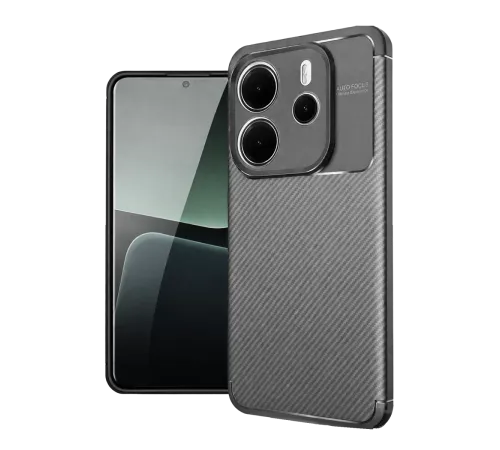 Xiaomi Redmi Note 14 4G Kılıf Auto Focus Karbon Kapak - Gri
