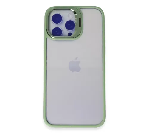 iPhone 15 Pro Max Kılıf Roblox Lens Standlı Kapak - Yeşil