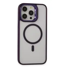 iPhone 14 Pro Kılıf Roblox Lens Magsafe Standlı Kapak - Derin Mor