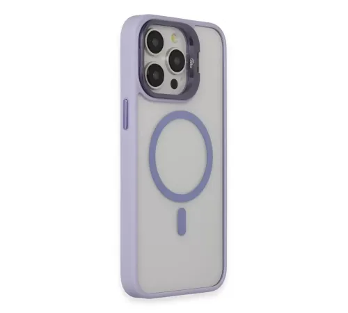 iPhone 15 Pro Kılıf Roblox Lens Magsafe Standlı Kapak - Lila