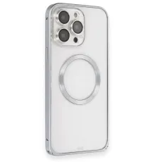 iPhone 15 Pro Max Kılıf Metal Bumper Magneticsafe Kapak - Gri
