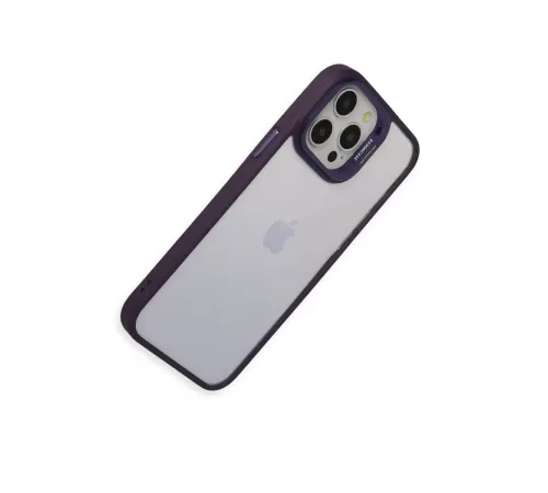 iPhone 14 Pro Kılıf Roblox Lens Standlı Kapak - Mor