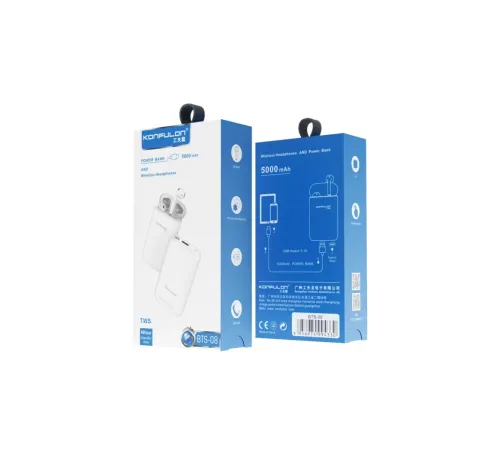 BTS08 Kablosuz Airpods Kulaklık Powerbank 5.000 mAh