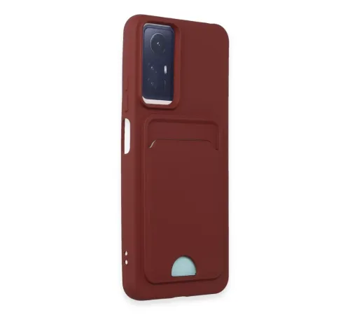 Xiaomi Redmi Note 12S Kılıf Kelvin Kartvizitli Silikon - Bordo