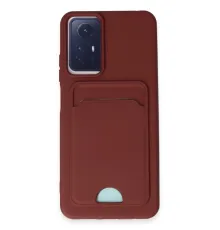 Xiaomi Redmi Note 12S Kılıf Kelvin Kartvizitli Silikon - Bordo