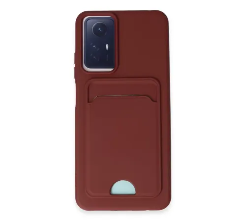 Xiaomi Redmi Note 12S Kılıf Kelvin Kartvizitli Silikon - Bordo