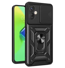 İnfinix Hot 30 4G Kılıf Pars Lens Yüzüklü Silikon - Siyah