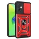 İnfinix Hot 30 4G Kılıf Pars Lens Yüzüklü Silikon - Kırmızı