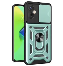 İnfinix Hot 30 4G Kılıf Pars Lens Yüzüklü Silikon - Yeşil