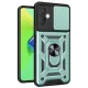 İnfinix Hot 30 4G Kılıf Pars Lens Yüzüklü Silikon - Yeşil