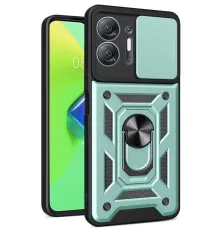İnfinix Hot 30 5G Kılıf Pars Lens Yüzüklü Silikon - Yeşil