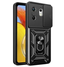 İnfinix Zero 30 4G Kılıf Pars Lens Yüzüklü Silikon - Siyah