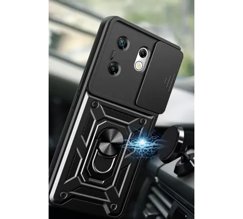 İnfinix Zero 30 4G Kılıf Pars Lens Yüzüklü Silikon - Kırmızı