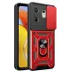 İnfinix Zero 30 4G Kılıf Pars Lens Yüzüklü Silikon - Kırmızı