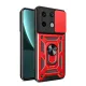 Xiaomi Poco X6 Pro Kılıf Pars Lens Yüzüklü Silikon - Kırmızı