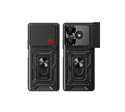 Xiaomi Redmi 13 4G Kılıf Pars Lens Yüzüklü Silikon - Gümüş