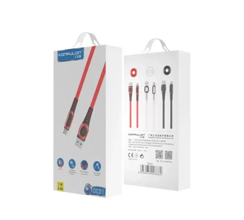 DC01 Süper Hızlı Micro USB Kablo 1M 2.4A - Siyah