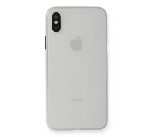 Apple iPhone XS Max Kılıf PP Ultra İnce Kapak - Beyaz